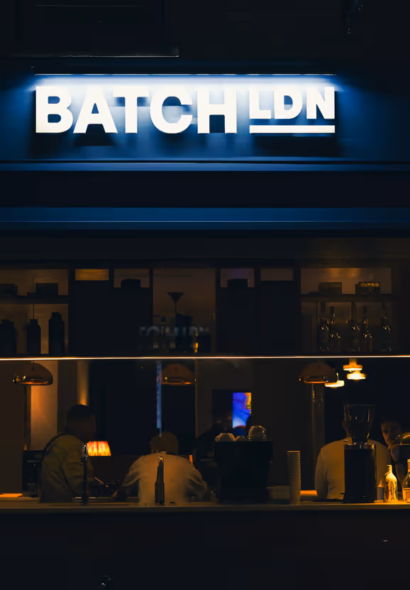 Store front nightime