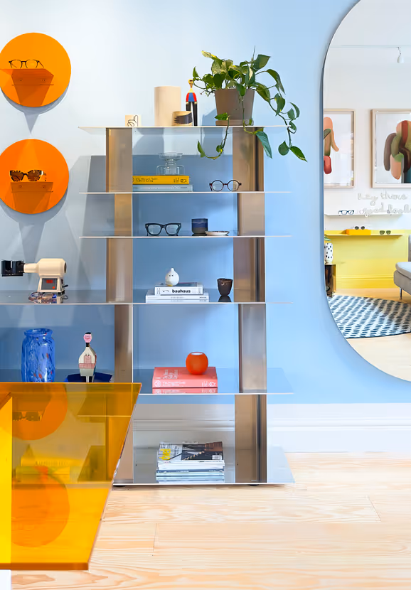 Opticians - Full Shelf with Glasses