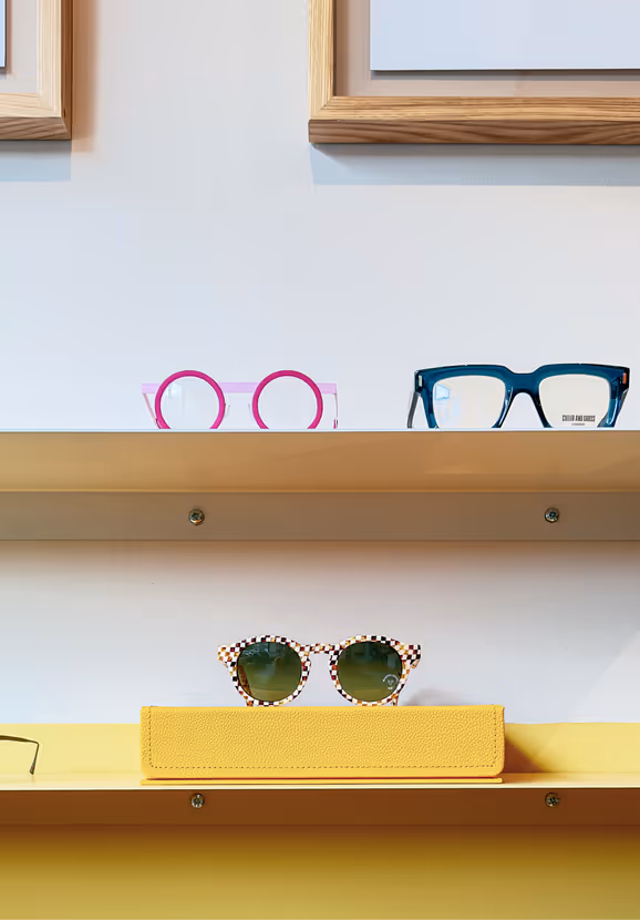 Opticians - Glasses on Shelves