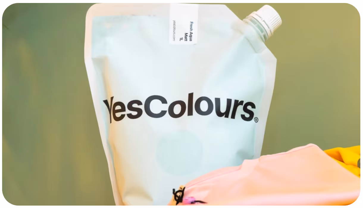 Close up of paint bag